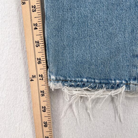 ACNE STUDIOS Boy Indigo Fray Jean Womens 26 Light Wash Distressed Tapered Slim - Picture 16 of 16